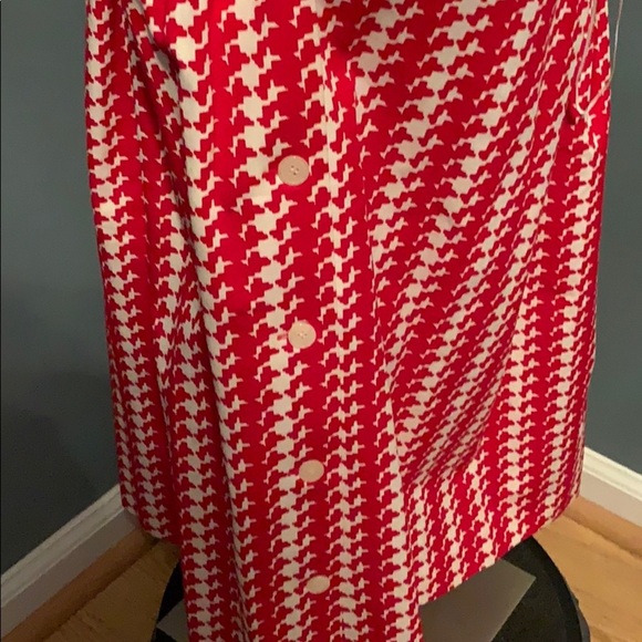 Vintage Albert Capraro Cherry Red & White Halter Dress 4 - Picture 4 of 7